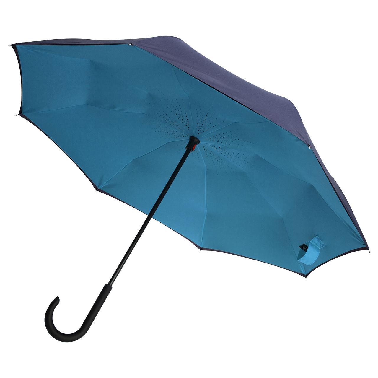 Зонт наоборот Unit Style, трость, сине-голубой (артикул 7772.40) - фото 2 - id-p88640664