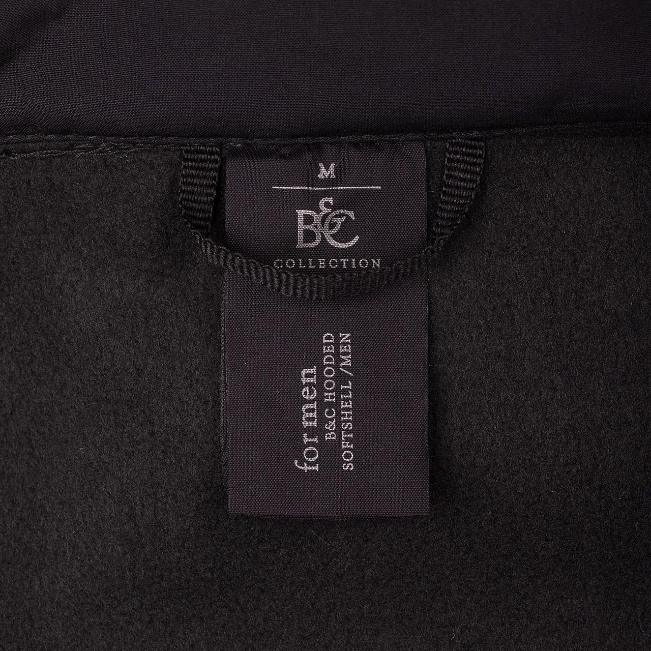 Куртка мужская Hooded Softshell черная (артикул JM950002) - фото 8 - id-p88643649