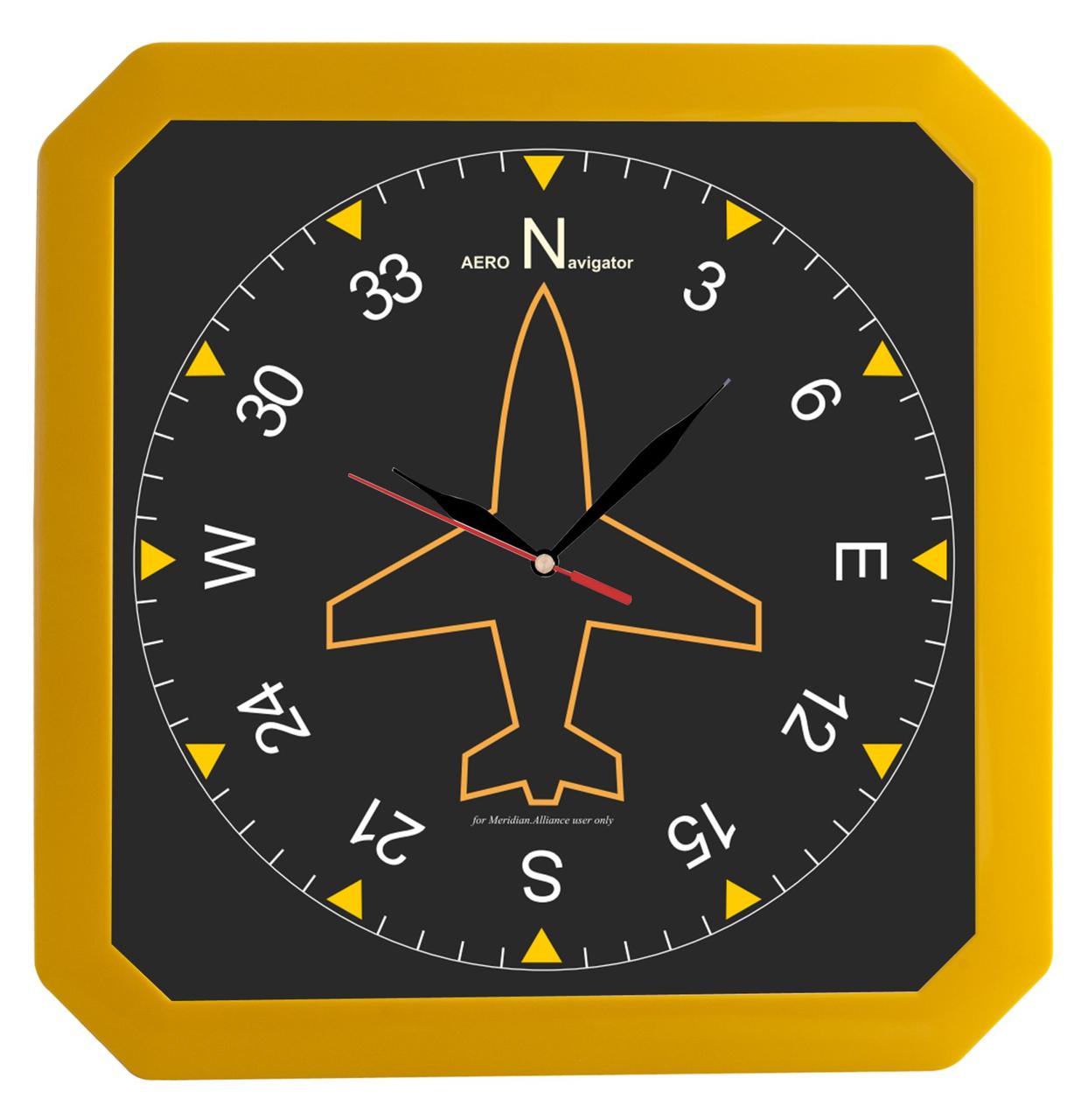 Часы настенные «Квадро», желтые (артикул 5969.80), фото 1