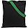 Холщовая сумка BrighTone, черная с зелеными ручками (артикул 10766.39), фото 2