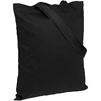 Холщовая сумка BrighTone, черная с черными ручками (артикул 10766.33)