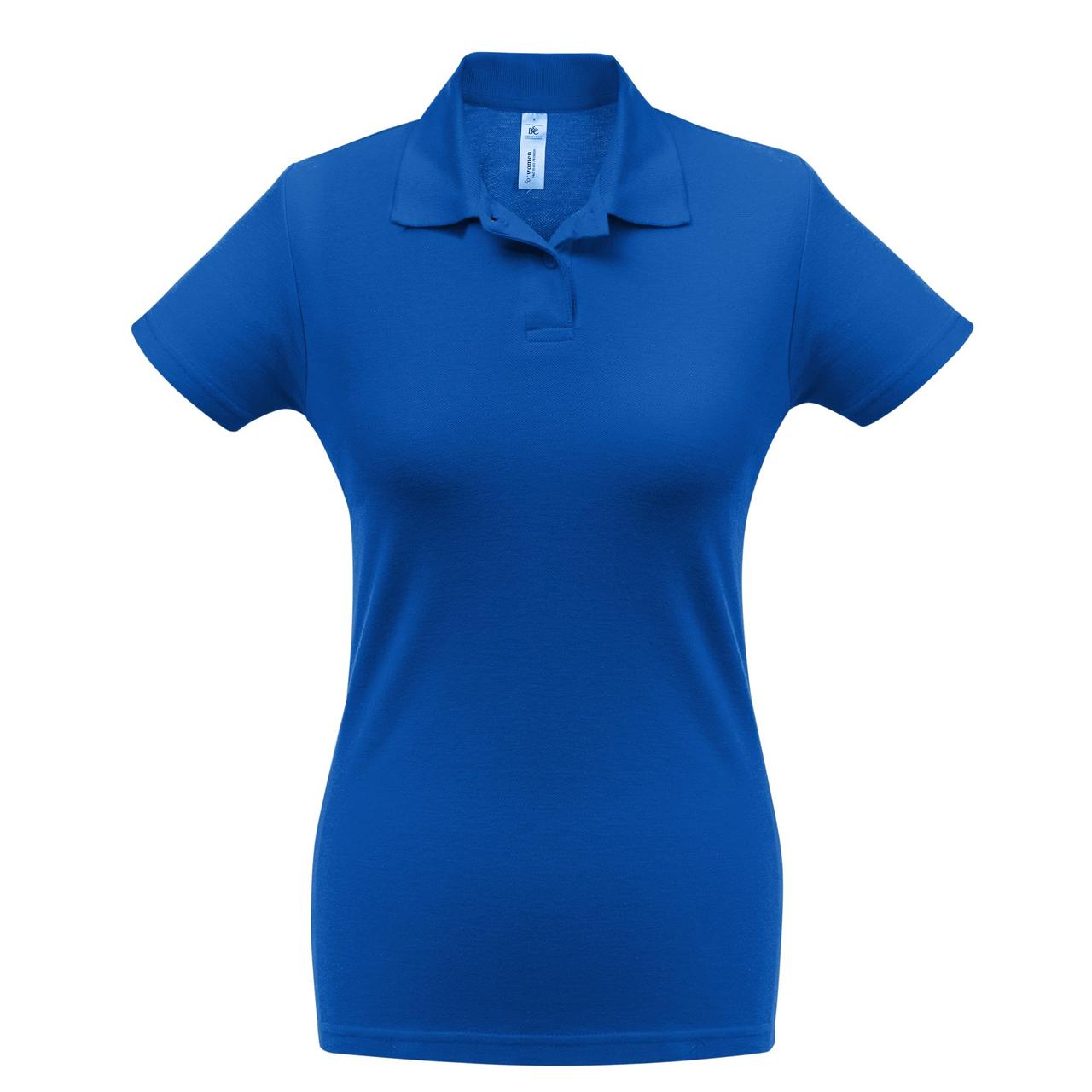 Рубашка поло женская ID.001 ярко-синяя (артикул PWI11450)