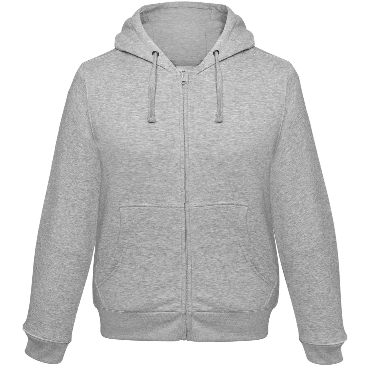 Толстовка мужская Hooded Full Zip серый меланж (артикул WM647610)