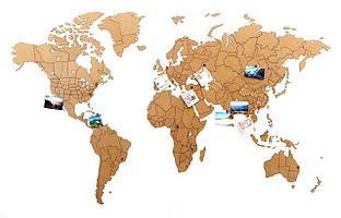 Деревянная карта мира World Map True Puzzle Large, коричневая (артикул 10185.59)