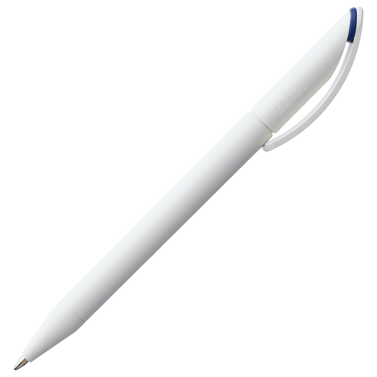 Ручка шариковая Prodir DS3 TMM-X, белая с темно-синим (артикул 7094.64)
