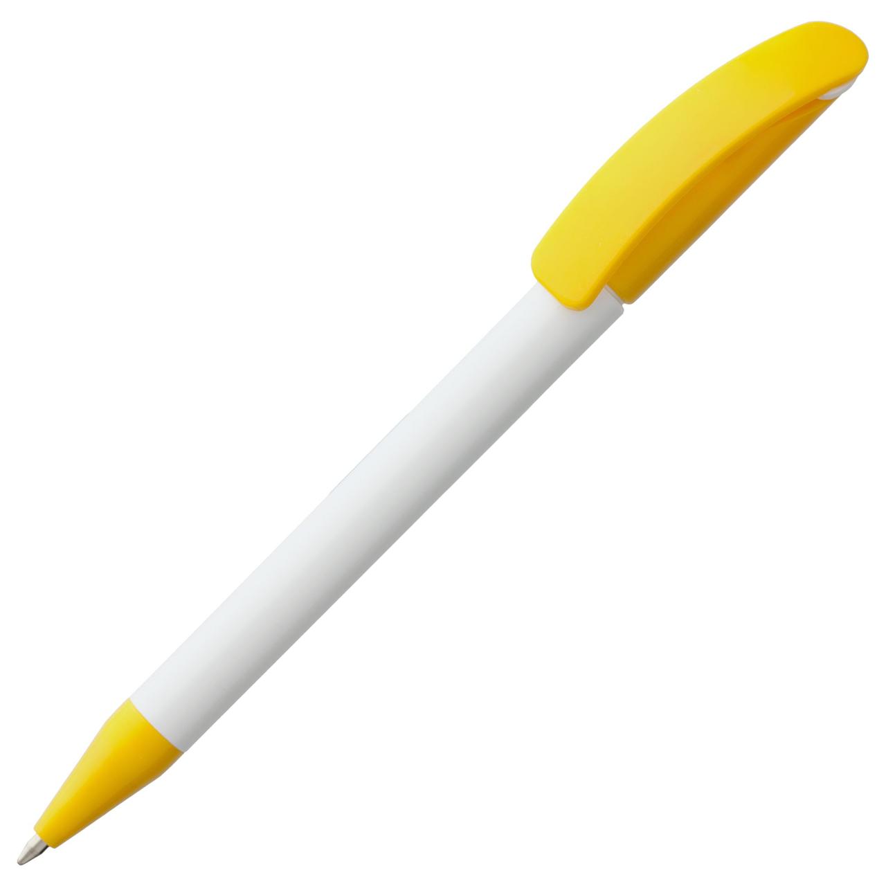 Ручка шариковая Prodir DS3 TPP Special, белая с желтым (артикул 1912.68)