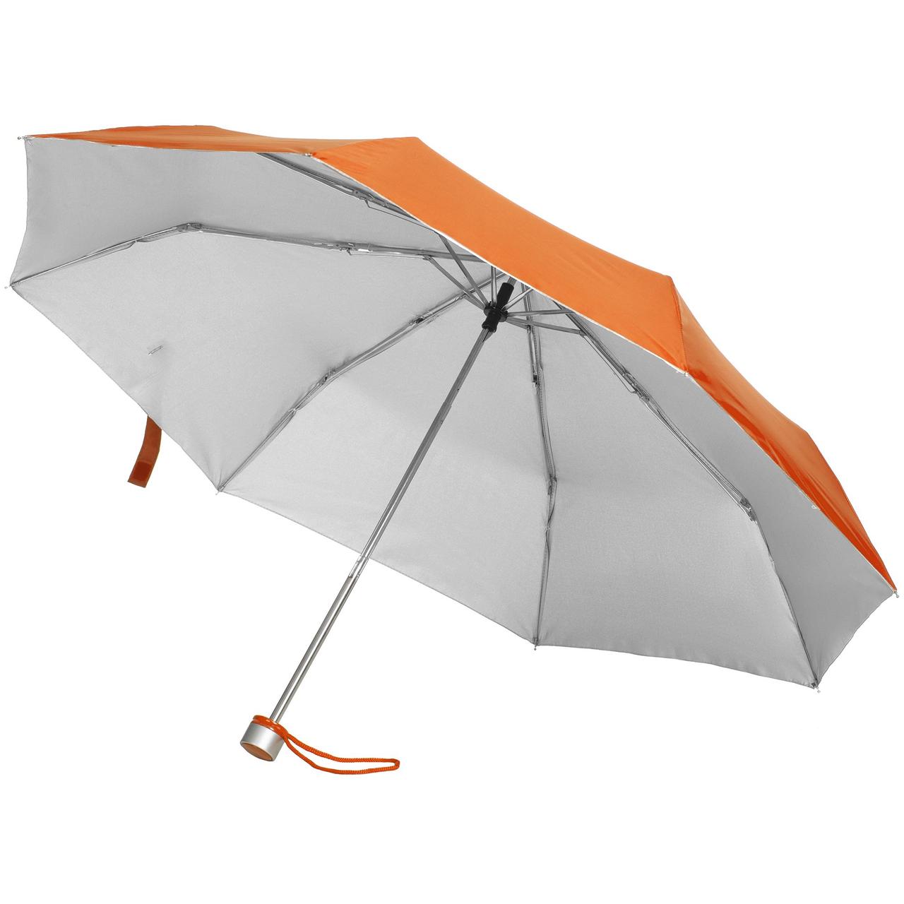 Зонт складной Silverlake, оранжевый с серебристым (артикул 79135.20)