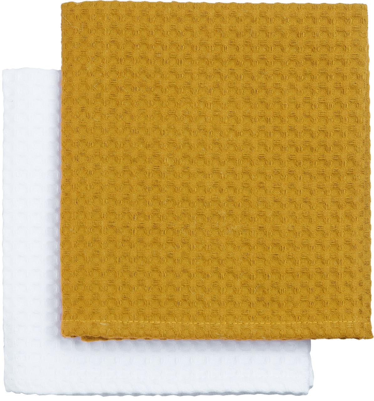 Набор кухонных полотенец Good Wipe, белый с желтым (артикул 11176.68) - фото 2 - id-p88634934