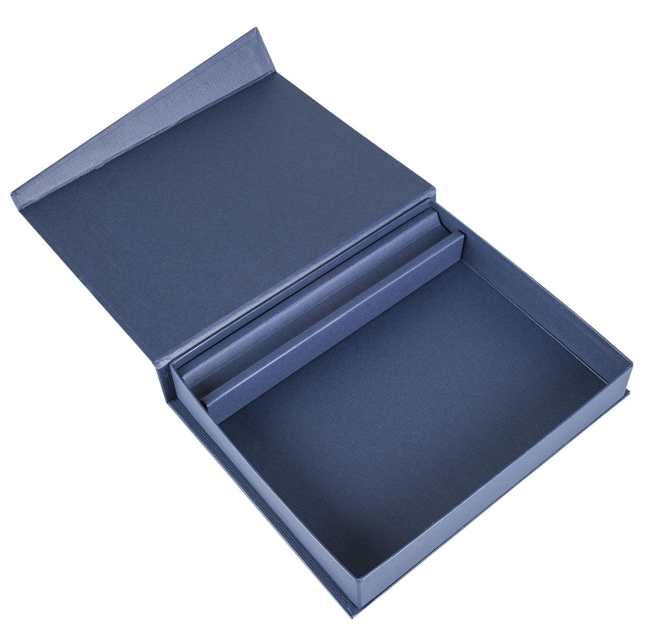 Коробка Duo под ежедневник и ручку, синяя (артикул 1639.40) - фото 3 - id-p88634951