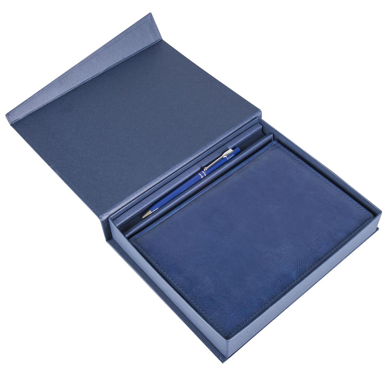 Коробка Duo под ежедневник и ручку, синяя (артикул 1639.40) - фото 4 - id-p88634951