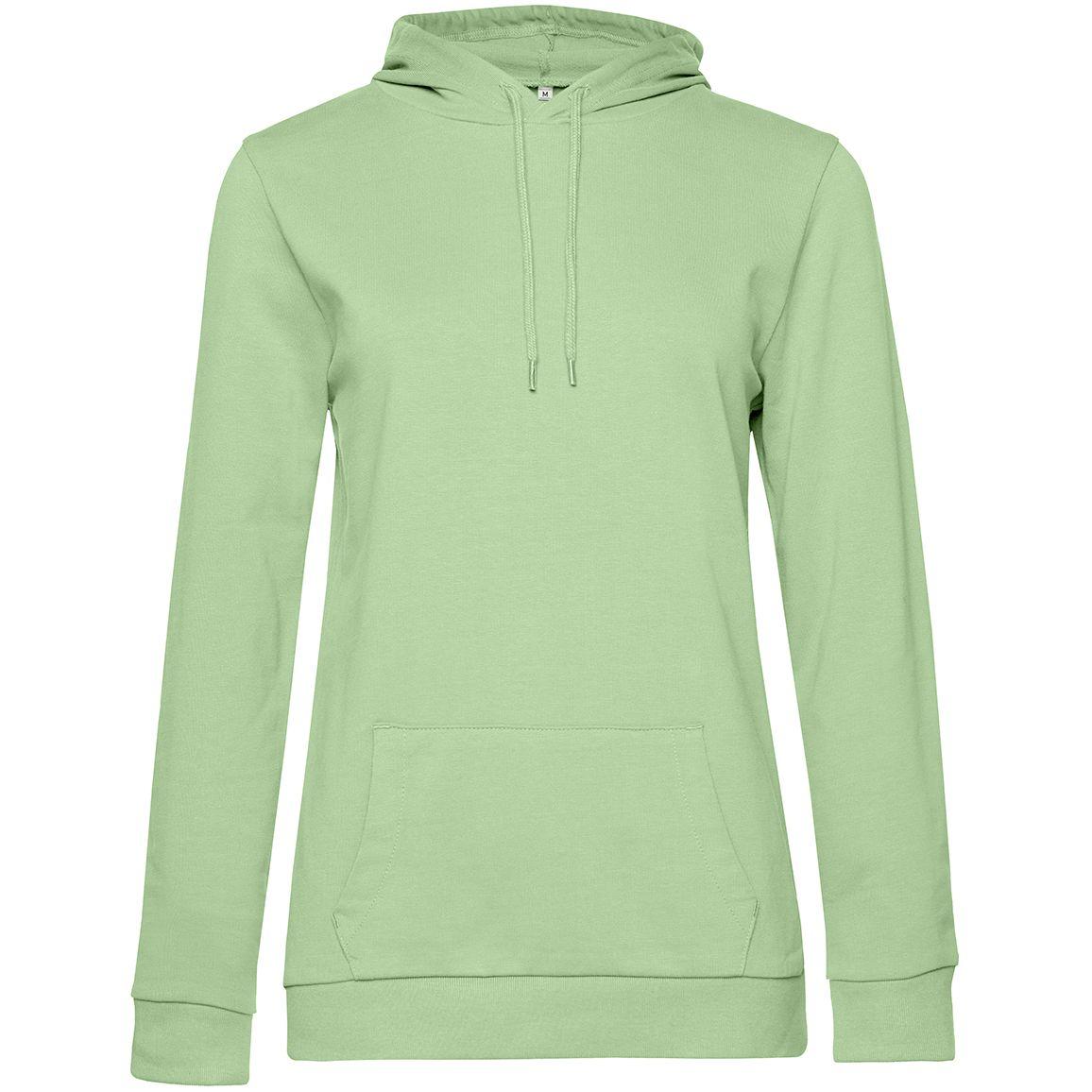 Толстовка с капюшоном женская Hoodie, светло-зеленая (артикул WW04W503)