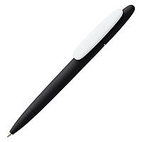Ручка шариковая Prodir DS5 TRR-P Soft Touch, черная с белым (артикул 3389.36)