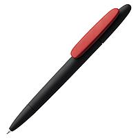 Ручка шариковая Prodir DS5 TRR-P Soft Touch, черная с красным (артикул 3389.35), фото 1