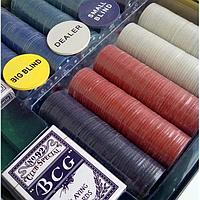 Покерный набор Poker Chips на 500 фишек с номиналом в мет. коробке