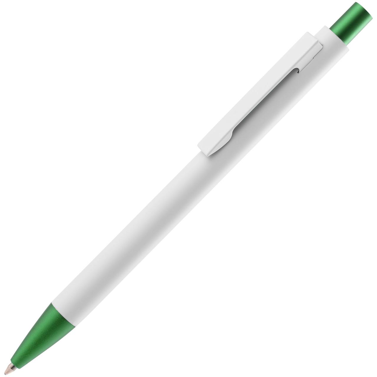 Ручка шариковая Chromatic White, белая с зеленым (артикул 25111.96) - фото 1 - id-p88633160