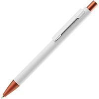 Ручка шариковая Chromatic White, белая с оранжевым (артикул 25111.26)