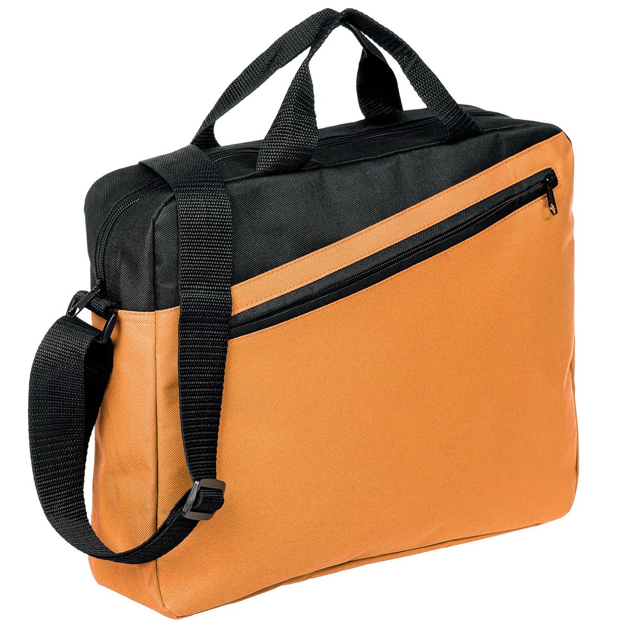 Конференц-сумка Unit Diagonal, оранжево-черная (артикул 2633.20) - фото 1 - id-p88635996