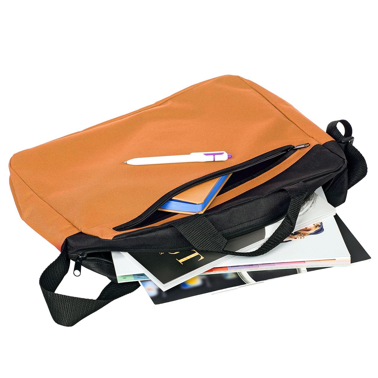 Конференц-сумка Unit Diagonal, оранжево-черная (артикул 2633.20) - фото 5 - id-p88635996