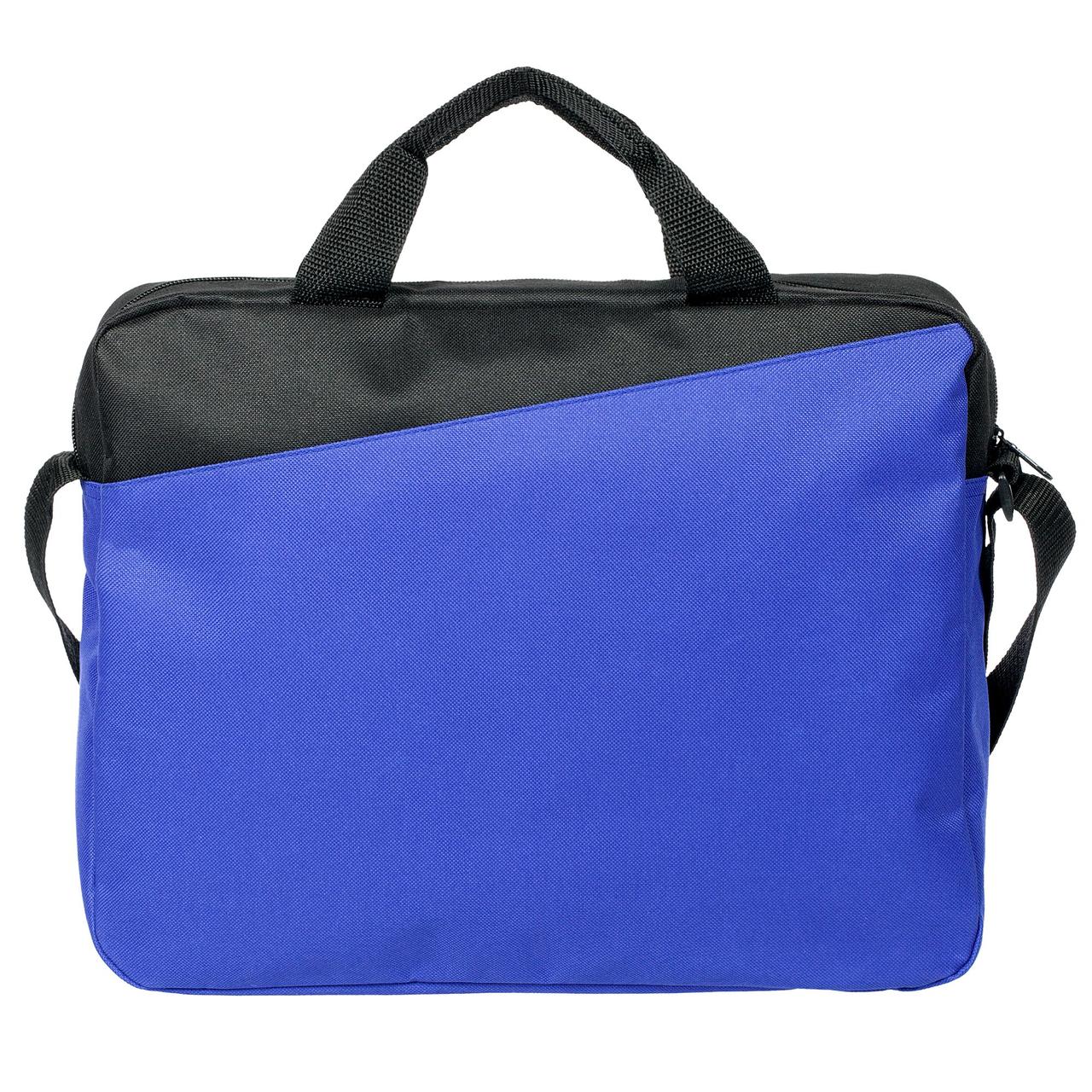Конференц-сумка Unit Diagonal, сине-черная (артикул 2633.40) - фото 4 - id-p88635997