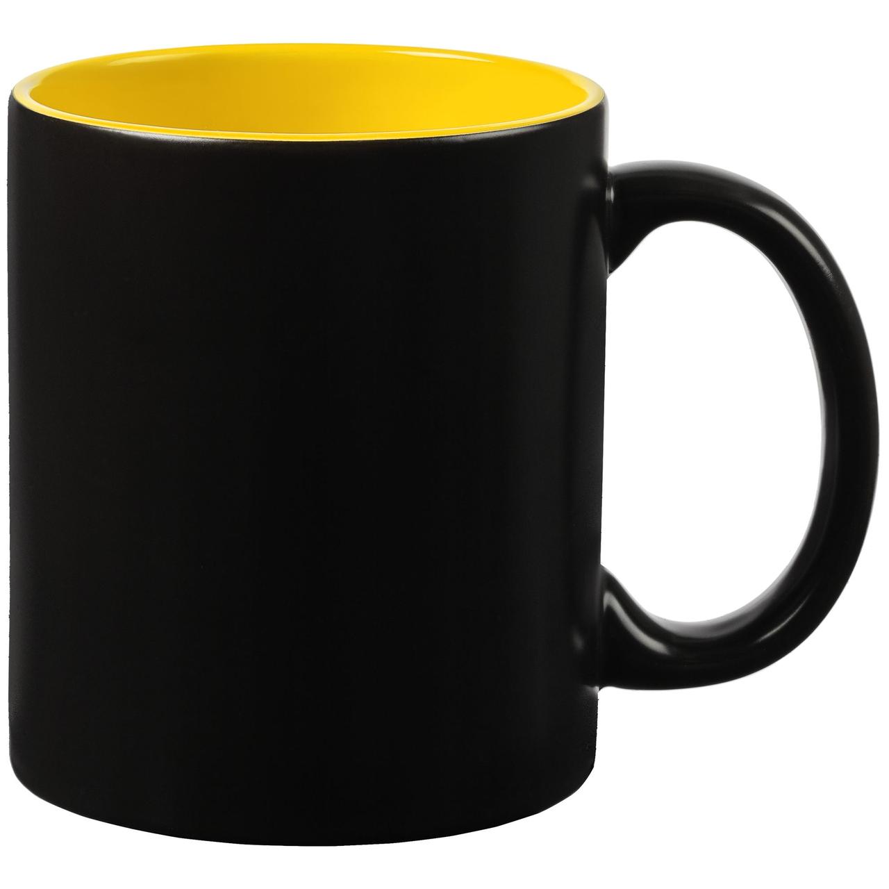 Кружка-хамелеон On Display, матовая, желто-черная (артикул 10869.80) - фото 1 - id-p88634120