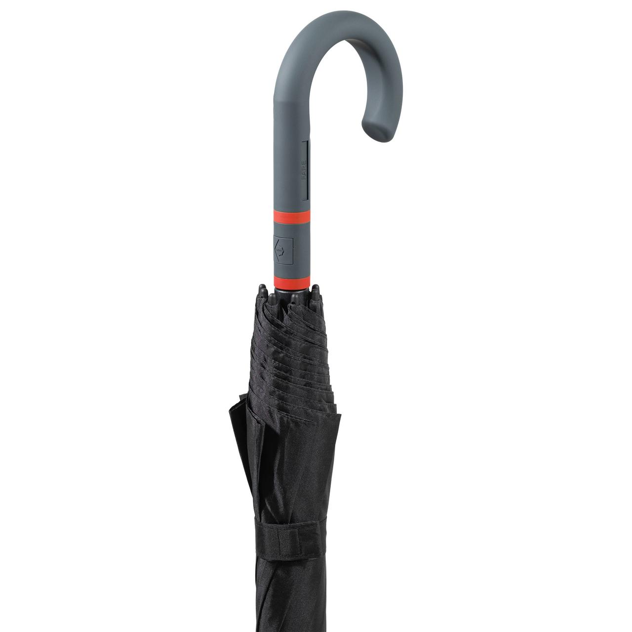 Зонт-трость с цветными спицами Color Style ver.2, красный, с серой ручкой (артикул 64716.51) - фото 5 - id-p88641895