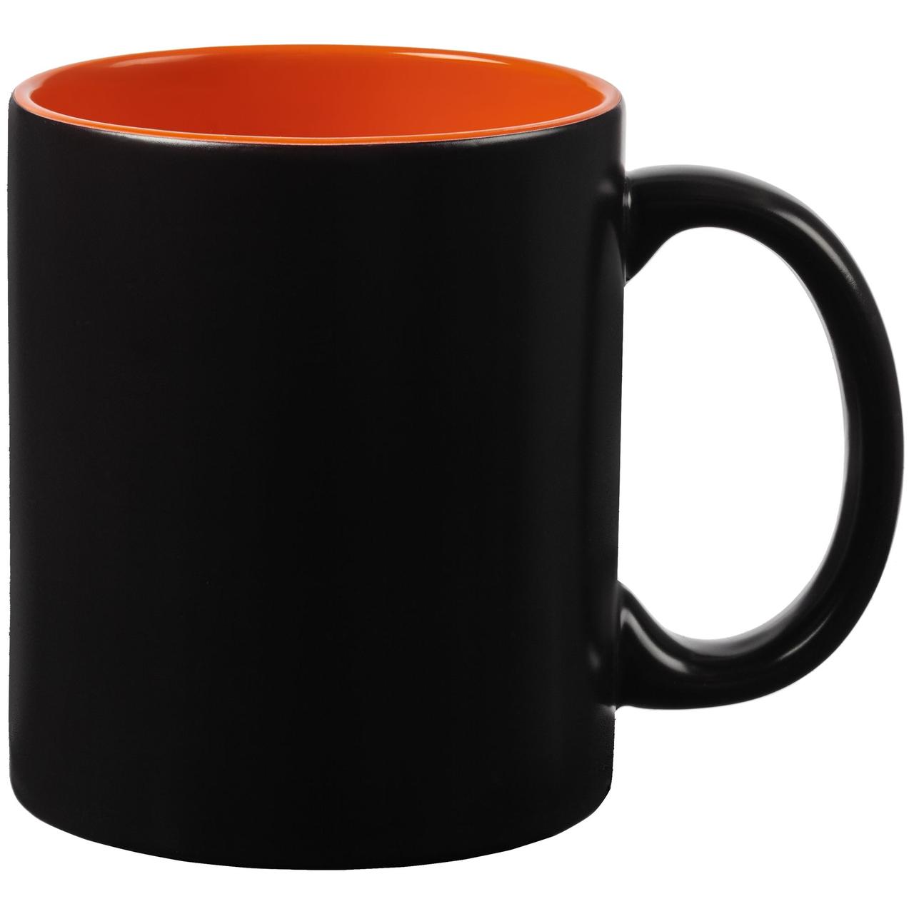 Кружка-хамелеон On Display, матовая, оранжево-черная (артикул 10869.20) - фото 1 - id-p88634123
