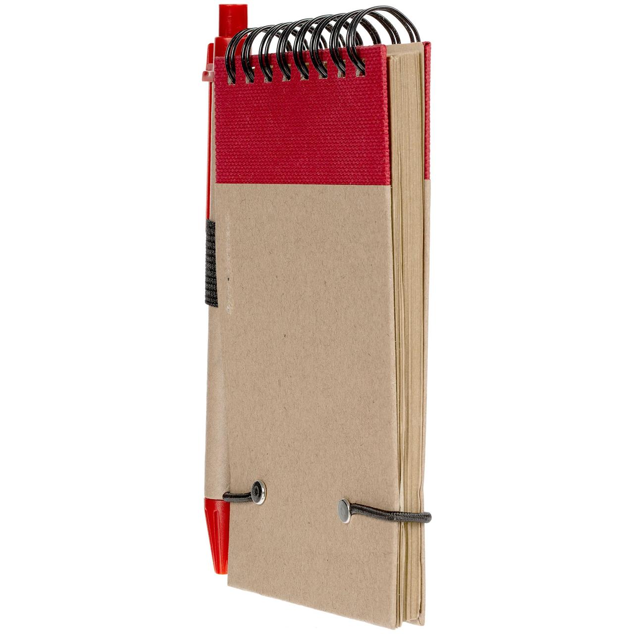 Блокнот на кольцах Eco Note с ручкой, красный (артикул 5596.50) - фото 3 - id-p88633210