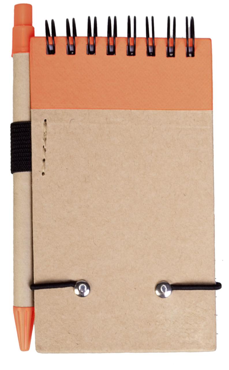Блокнот на кольцах Eco Note с ручкой, оранжевый (артикул 5596.20) - фото 2 - id-p88633211
