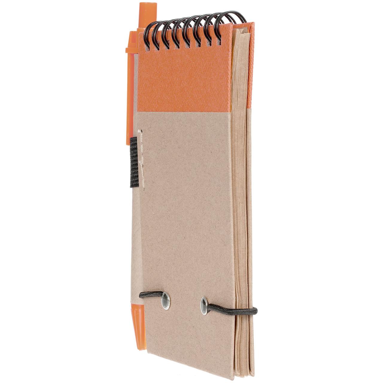 Блокнот на кольцах Eco Note с ручкой, оранжевый (артикул 5596.20) - фото 3 - id-p88633211