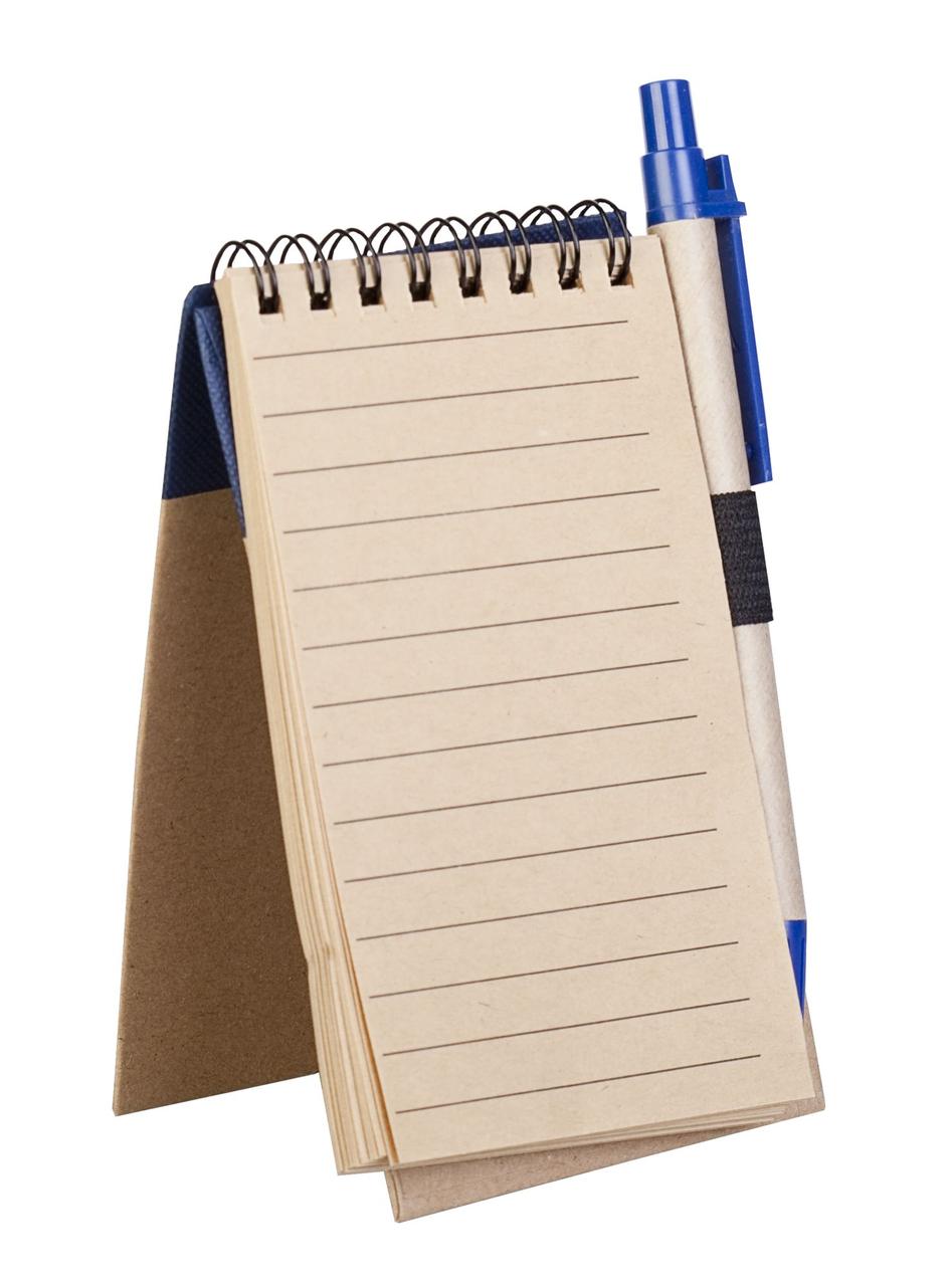 Блокнот на кольцах Eco Note с ручкой, синий (артикул 5596.40) - фото 4 - id-p88633212