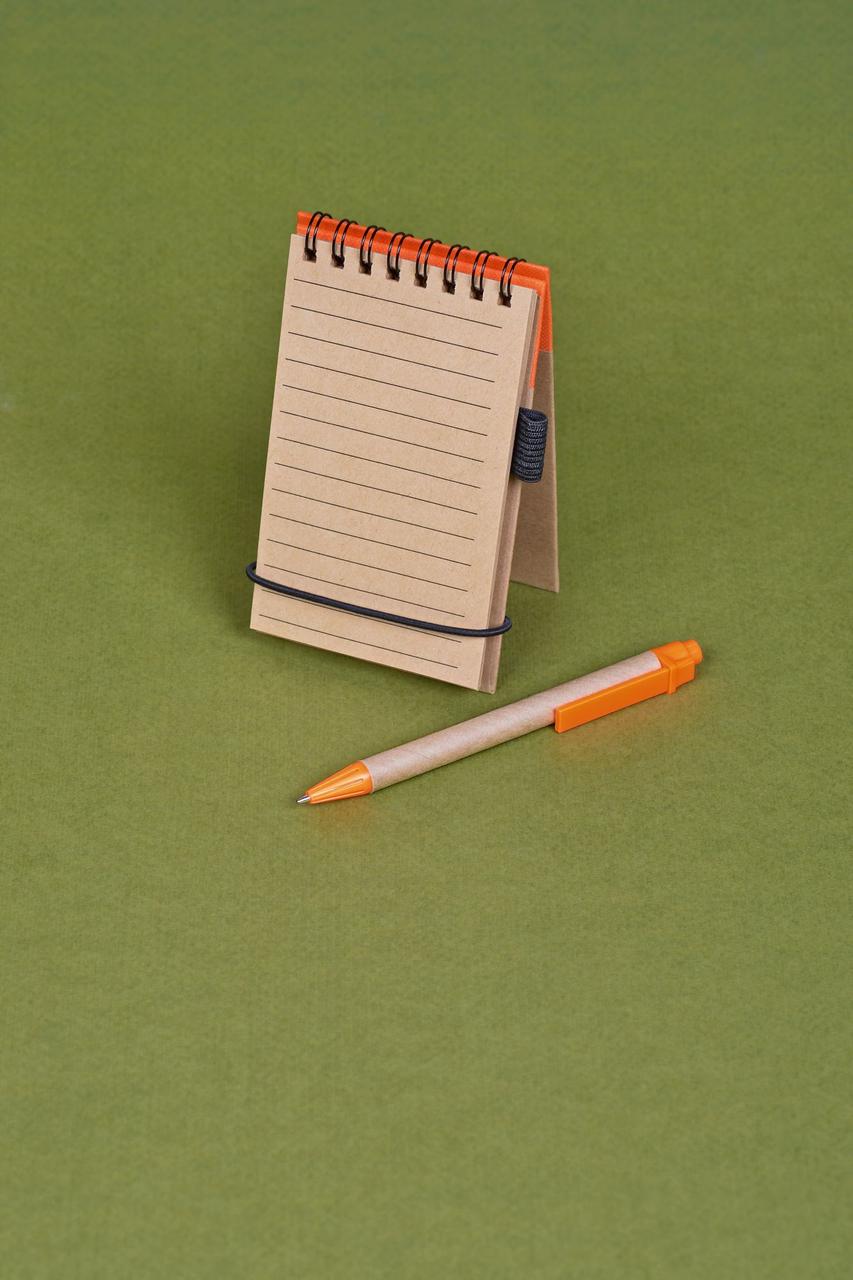 Блокнот на кольцах Eco Note с ручкой, синий (артикул 5596.40) - фото 5 - id-p88633212