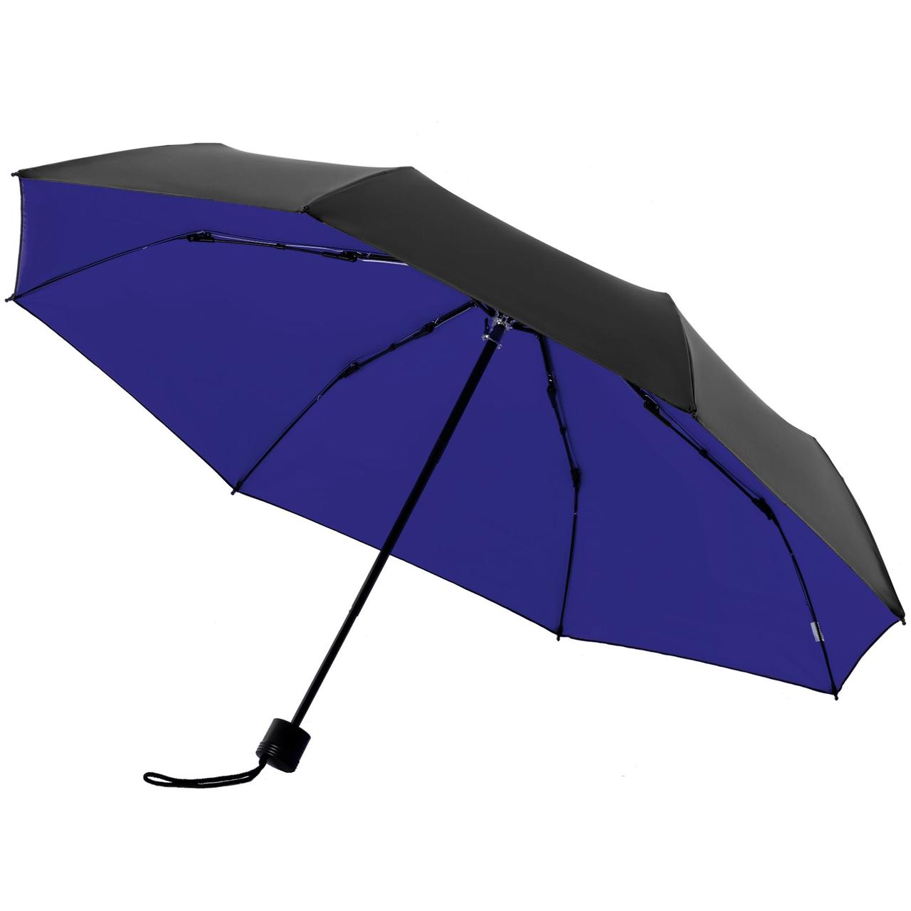 Зонт складной с защитой от УФ-лучей Sunbrella, ярко-синий с черным (артикул 10993.44) - фото 1 - id-p88639914