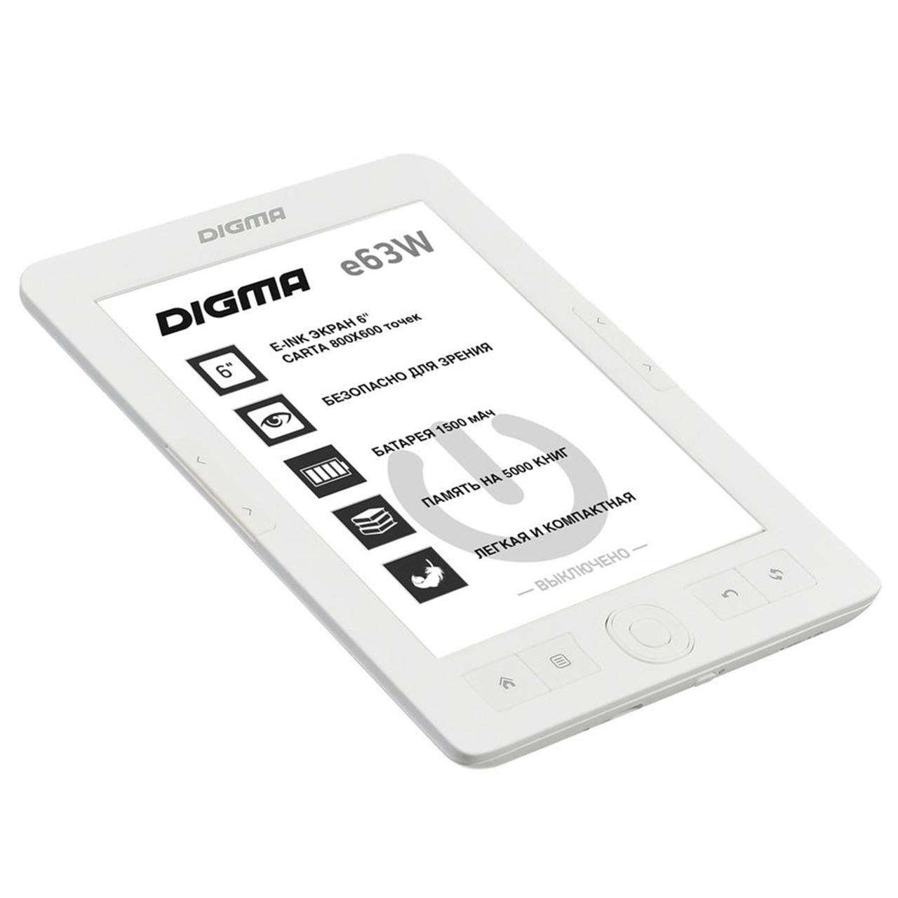 Электронная книга Digma E63W, белая (артикул 12195) - фото 2 - id-p88643911