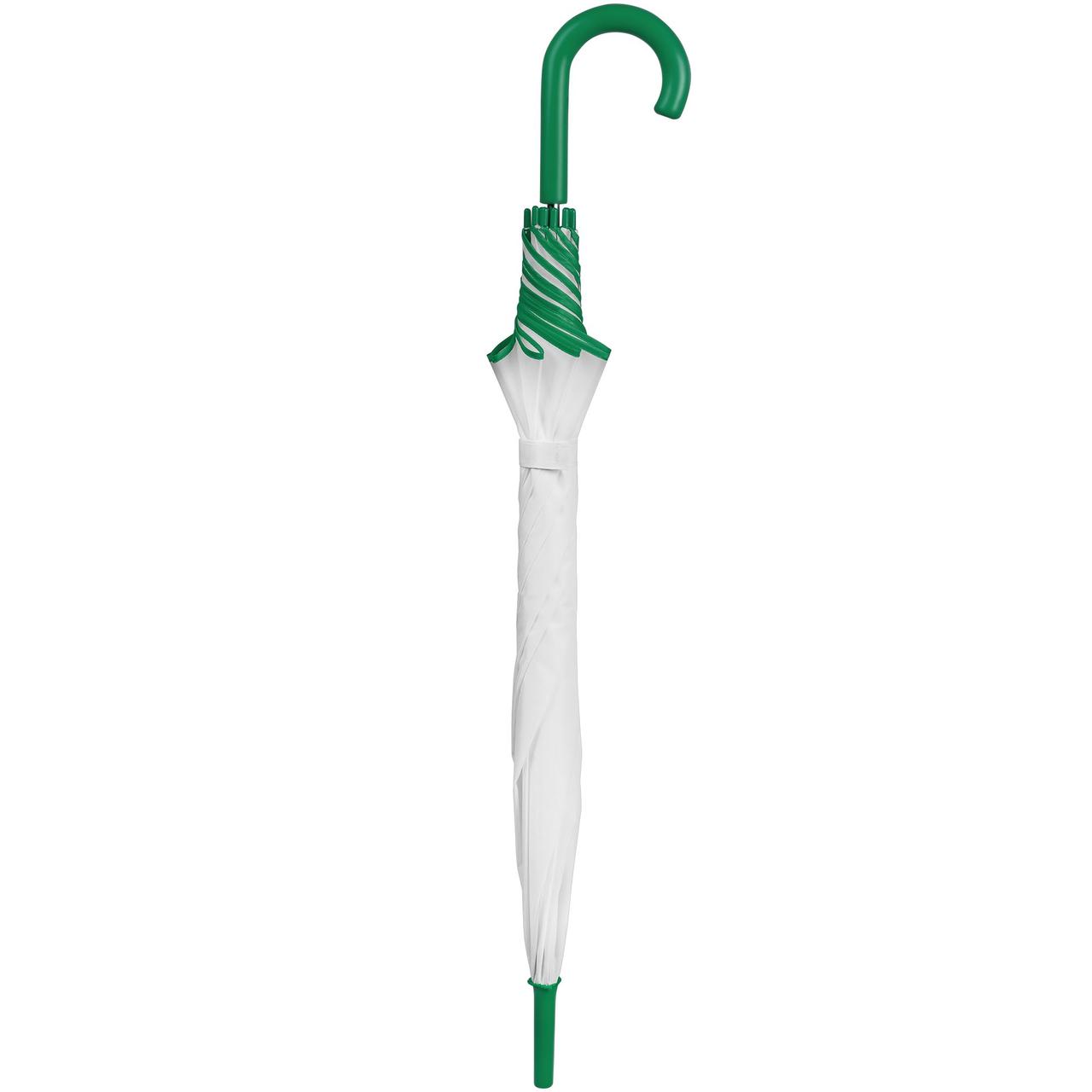 Зонт-трость Unit White, белый с зеленым (артикул 5788.69) - фото 3 - id-p88637056