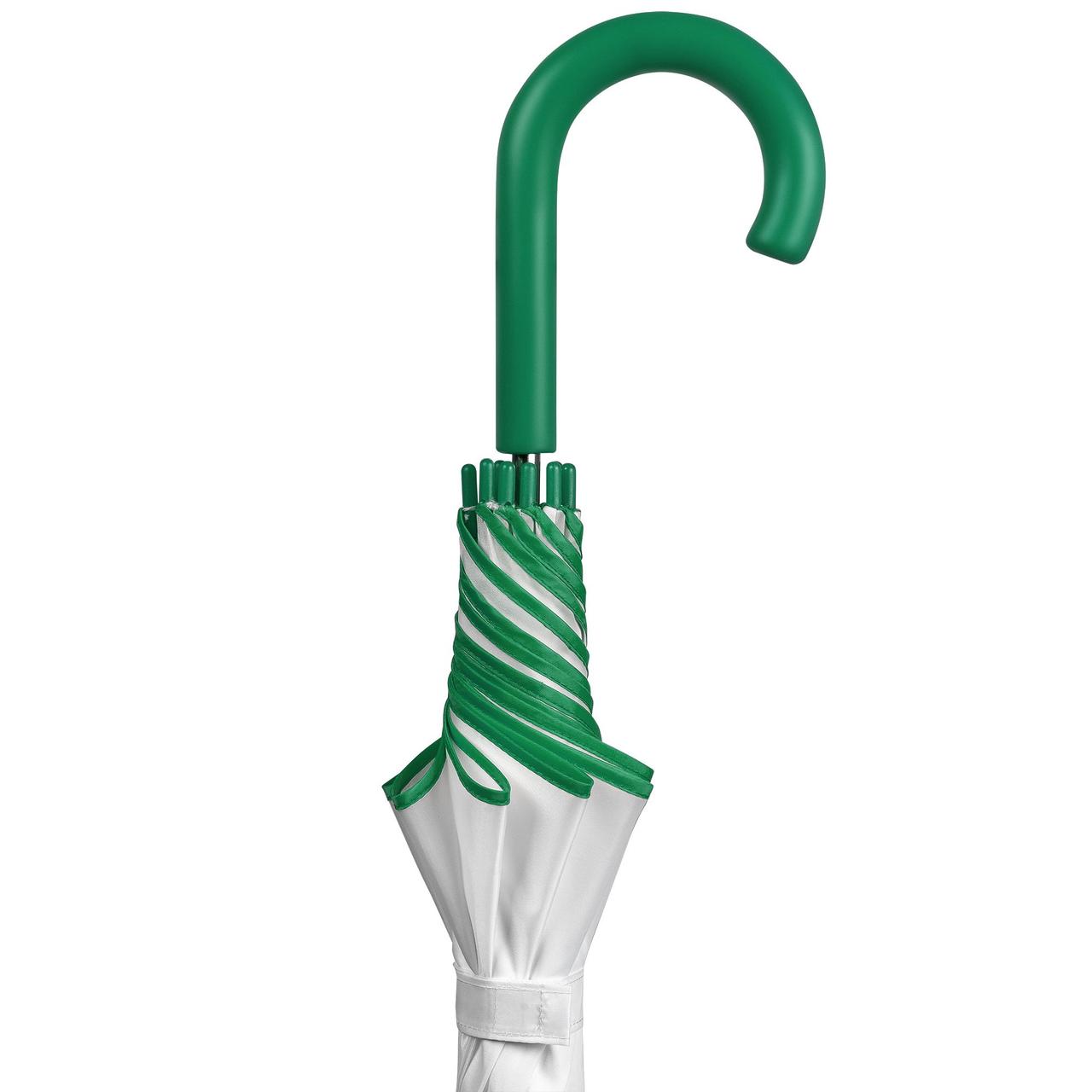 Зонт-трость Unit White, белый с зеленым (артикул 5788.69) - фото 4 - id-p88637056