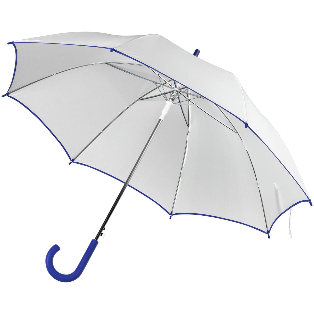 Зонт-трость Unit White, белый с синим (артикул 5788.64)