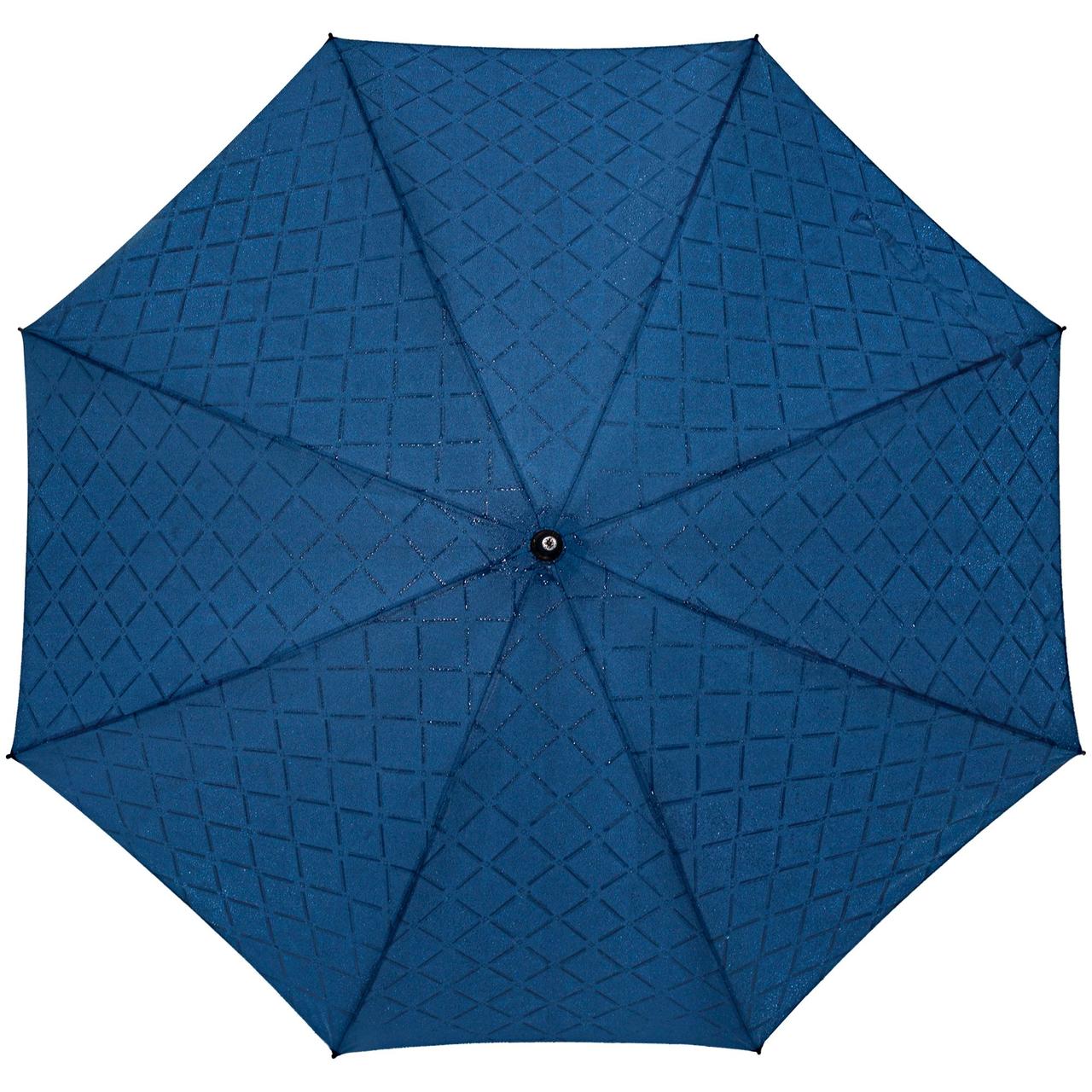 Зонт-трость Magic с проявляющимся рисунком в клетку, темно-синий (артикул 17012.40) - фото 1 - id-p88639023