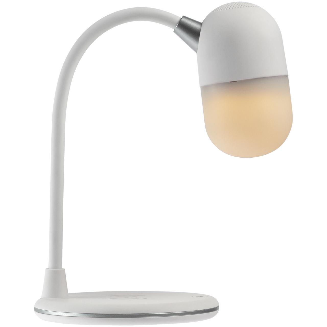 Лампа с колонкой и беспроводной зарядкой lampaTon, белая (артикул 11306.60) - фото 3 - id-p88642983