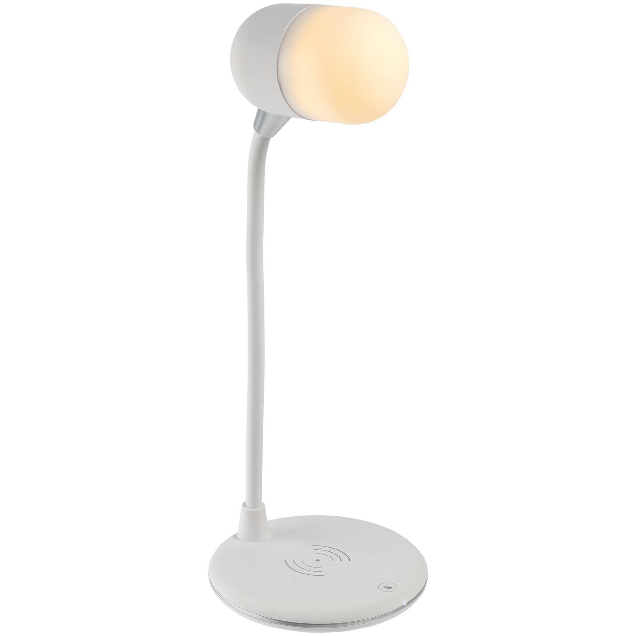 Лампа с колонкой и беспроводной зарядкой lampaTon, белая (артикул 11306.60) - фото 5 - id-p88642983