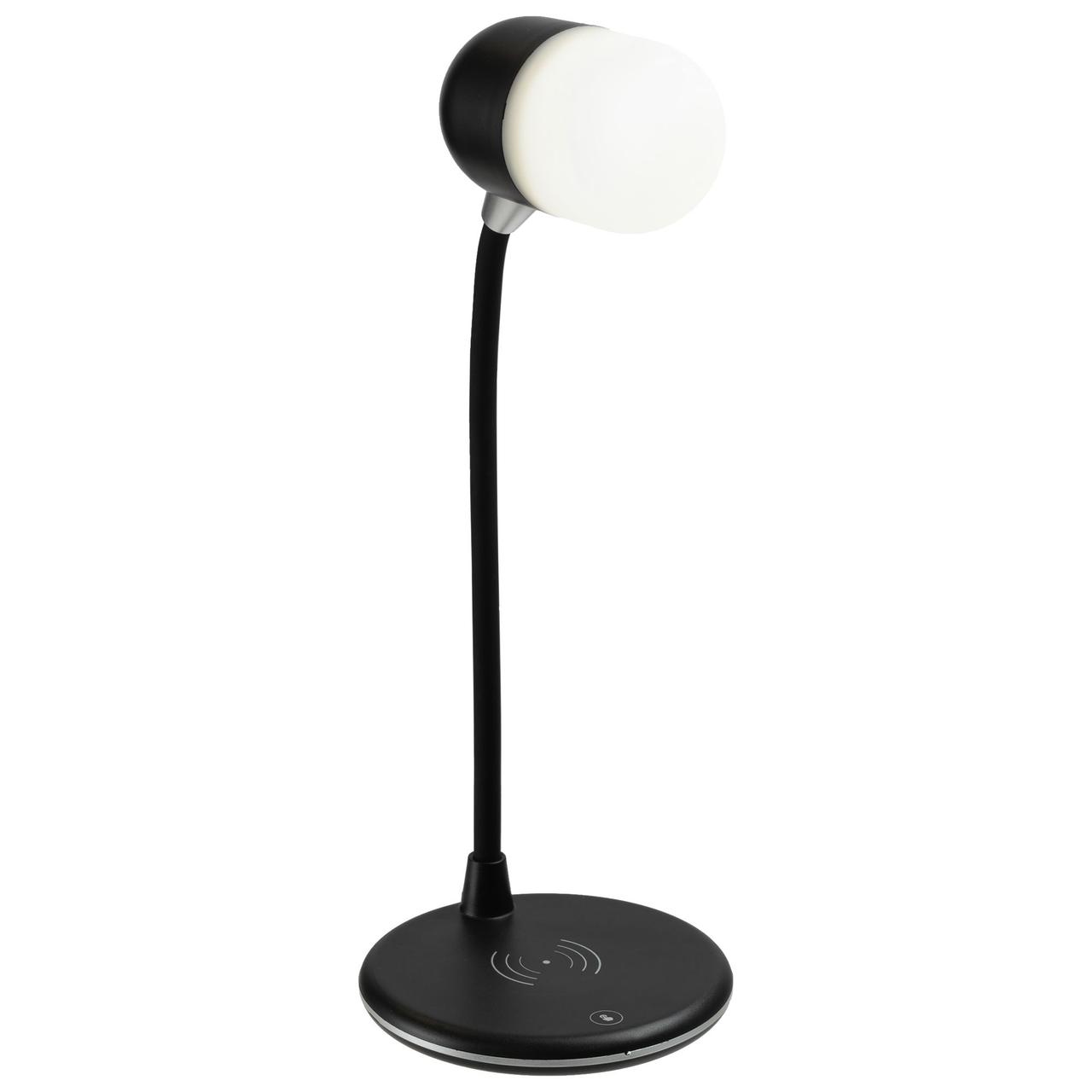 Лампа с колонкой и беспроводной зарядкой lampaTon, черная (артикул 11306.30) - фото 4 - id-p88642984