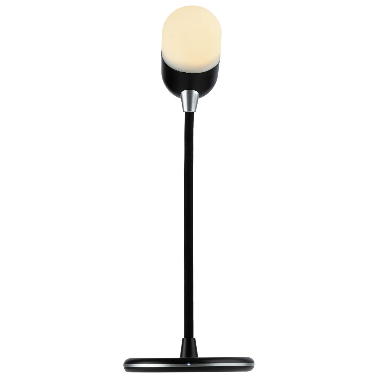 Лампа с колонкой и беспроводной зарядкой lampaTon, черная (артикул 11306.30) - фото 6 - id-p88642984