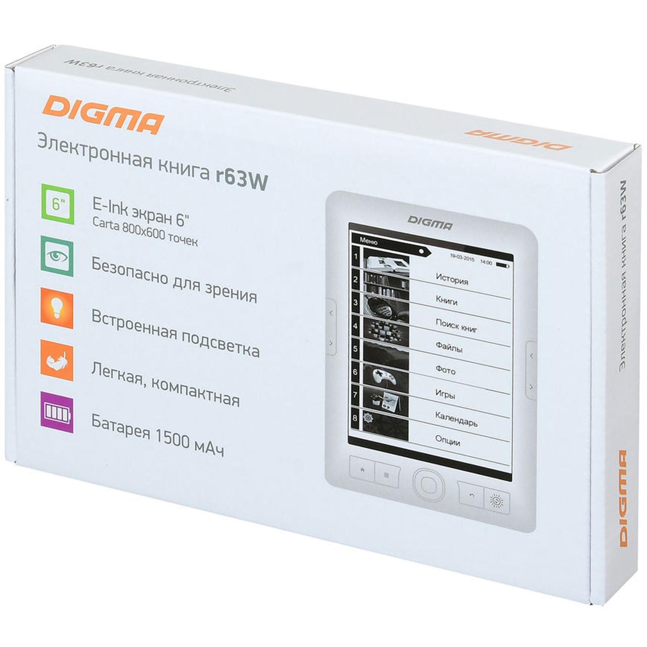 Электронная книга Digma R63W, белая (артикул 12194) - фото 6 - id-p88643961