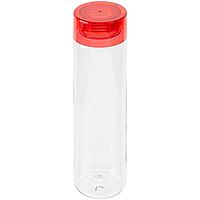 Бутылка для воды Aroundy, прозрачная с красной крышкой (артикул 10110.65)