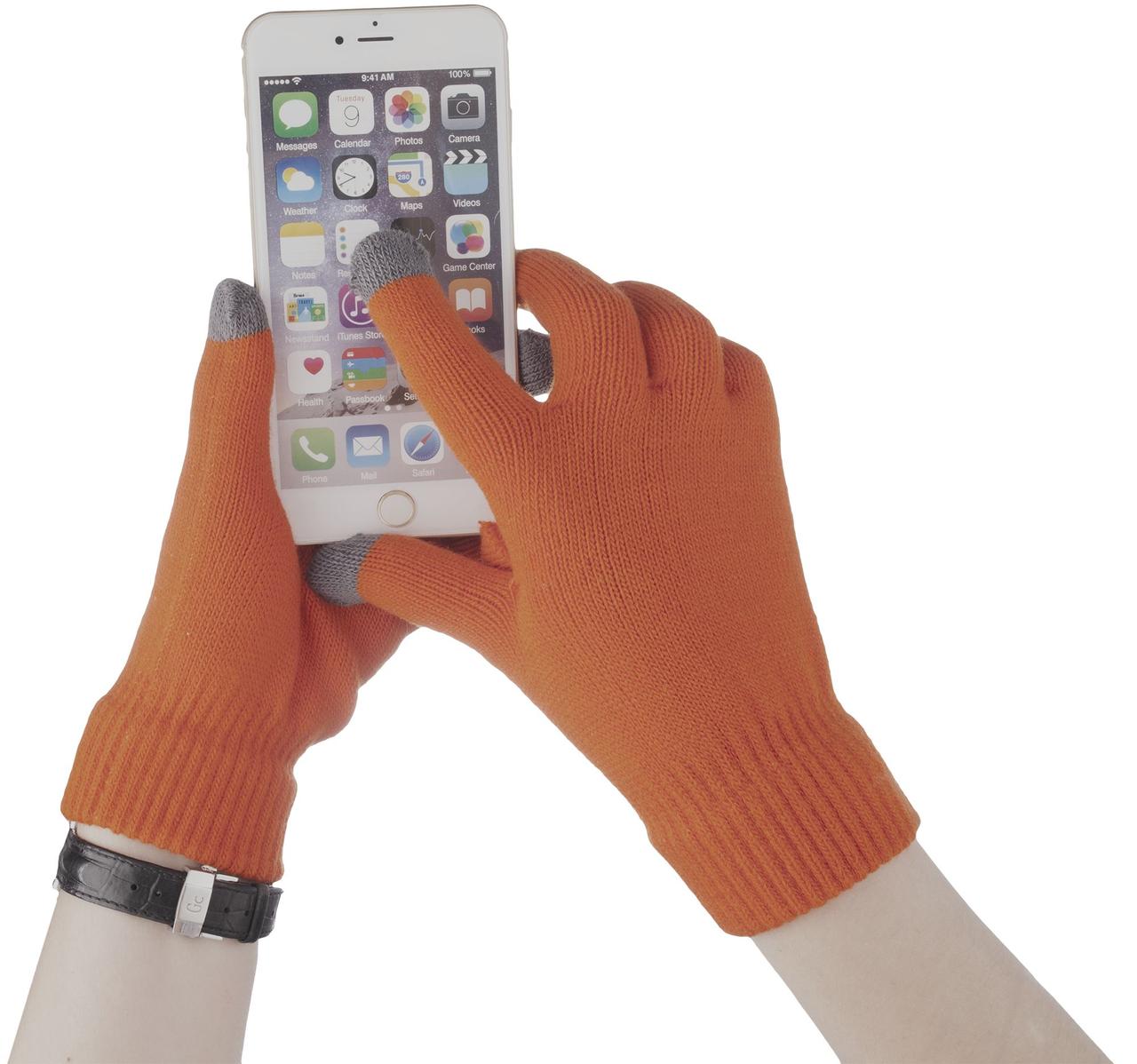 Сенсорные перчатки Scroll, оранжевые (артикул 2793.20) - фото 2 - id-p88634310