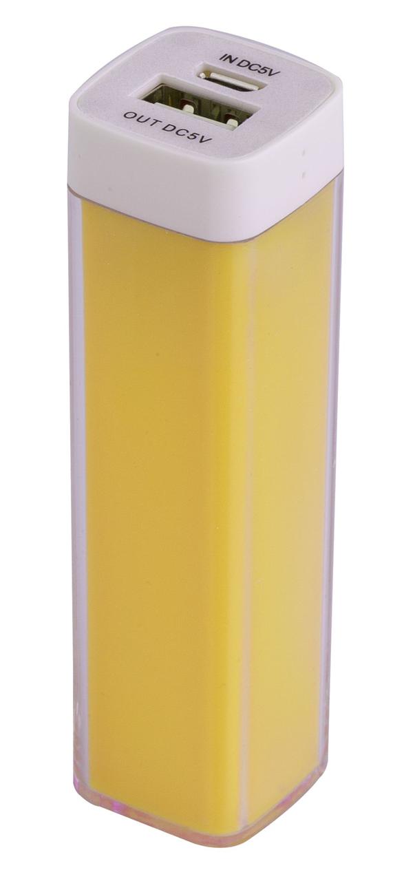 Внешний аккумулятор Bar, 2200 мАч, ver.2, желтый (артикул 6470.81) - фото 1 - id-p88635281