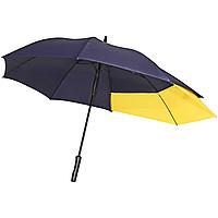 Зонт-трость Fiber Move AC, темно-синий с желтым (артикул 11854.38)