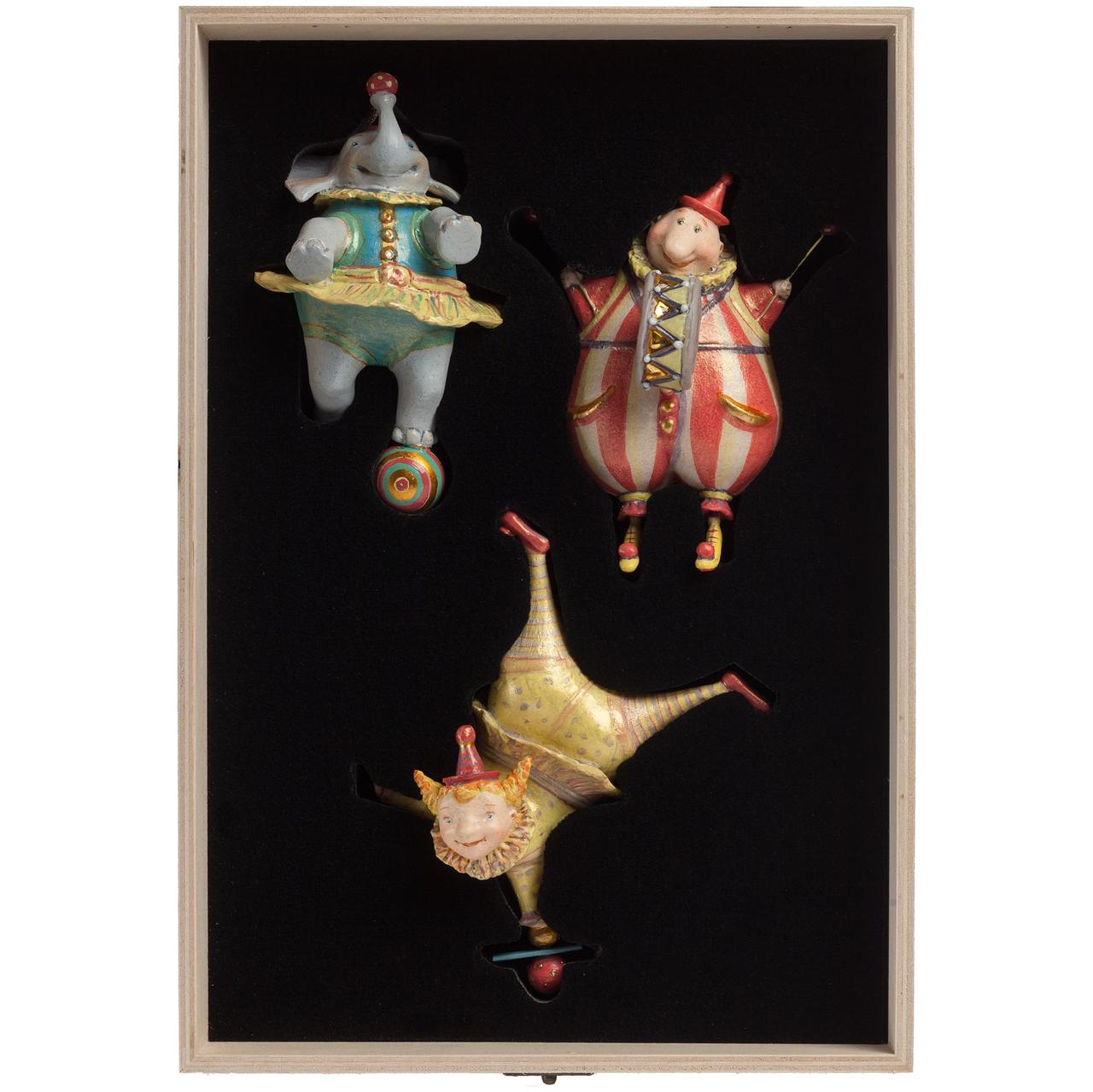 Набор из 3 елочных игрушек Circus Collection: барабанщик, акробат и слон (артикул 7980.02) - фото 1 - id-p88644150