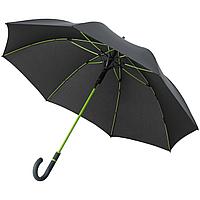 Зонт-трость с цветными спицами Color Style ver.2, зеленое яблоко, с серой ручкой (артикул 64716.94)