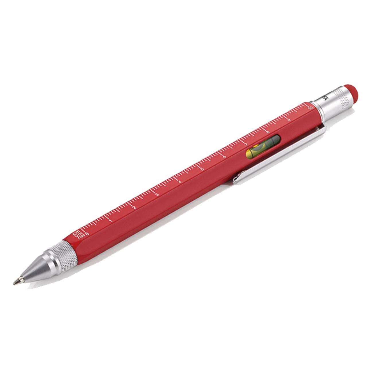 Ручка шариковая Construction, мультиинструмент, красная (артикул 6462.50)