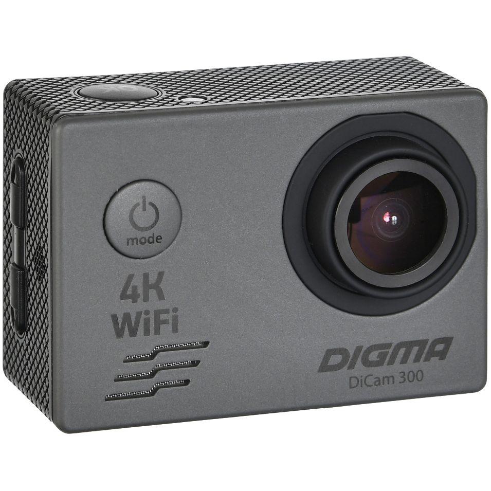 Экшн-камера Digma DiCam 300, серая (артикул 14866) - фото 1 - id-p88643249